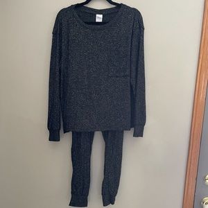 STARS ABOVE Perfectly Cozy Pullover Sweatshirt & Jogger Set Size Large Dark Gray